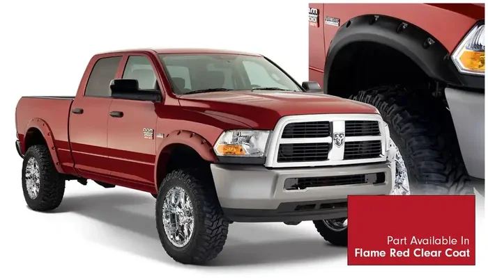 Pocket/Rivet Style Color Matched Fender Flare Set 16-18 Dodge Ram 2500, 3500