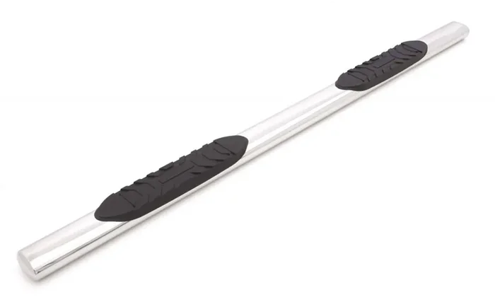 Polished Stainless Steel 5 Inch Oval Straight Nerf Bars 19-24 Ram 1500 Quad Cab