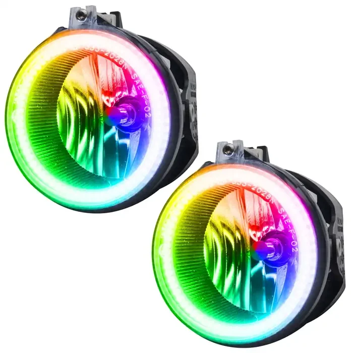 Pre-Assembled LED Halo Fog Lights ( w/HID equppied vehicles) 08-10 Dodge Challenger
