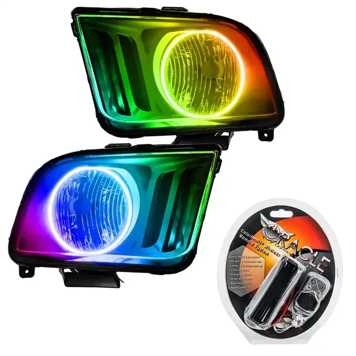 Pre-Assembled LED Halo Headlights 05-09 Ford Mustang