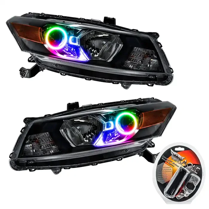 Pre-Assembled LED Halo Headlights 08-12 Honda Accord Coupe