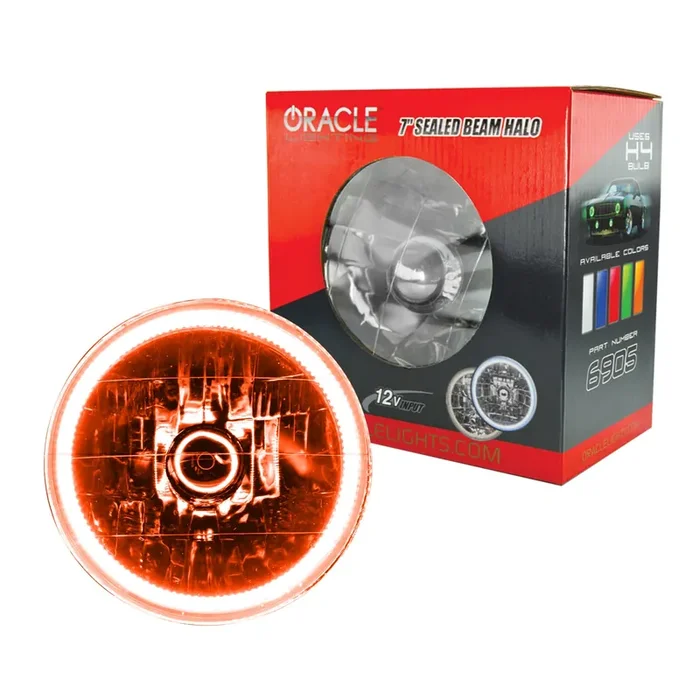 Pre-Installed Lights 7 IN. Sealed Beam Amber Halo