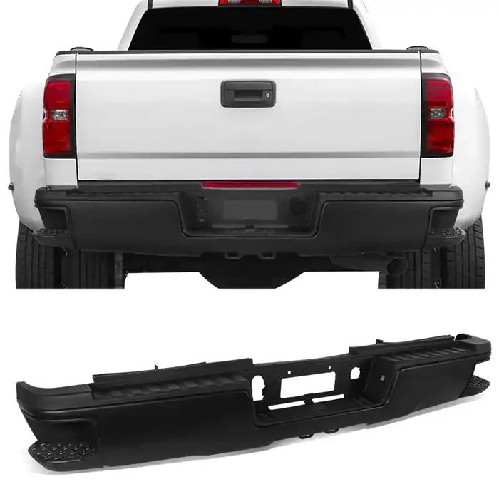 Rear Step Bumper W/License Plate Lights 15-19 Chevy Silverado / GMC Sierra 2500 3500 HD