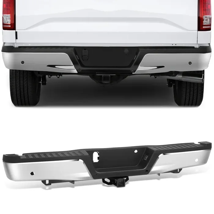 Rear Step Bumper w/Sensor Holes, Towing Pkg 15-20 Ford F-150