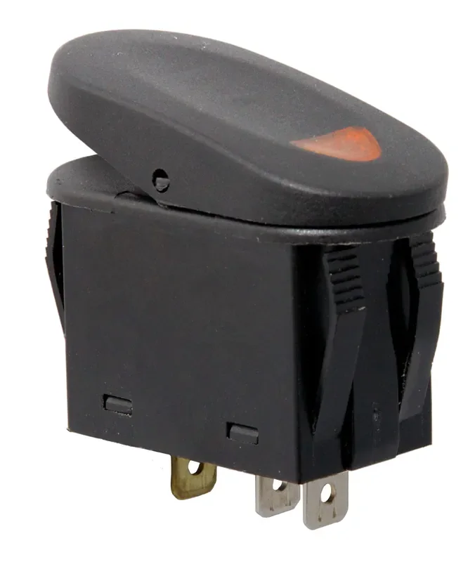 Rocker Switch, 2 Position, Amber