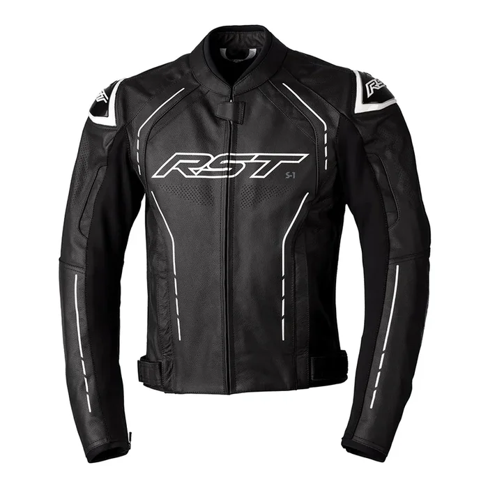 RST S1 Leather Jacket – Black/White