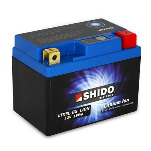 Shido Lithium Motorcycle Battery – LTX5L-BS LION