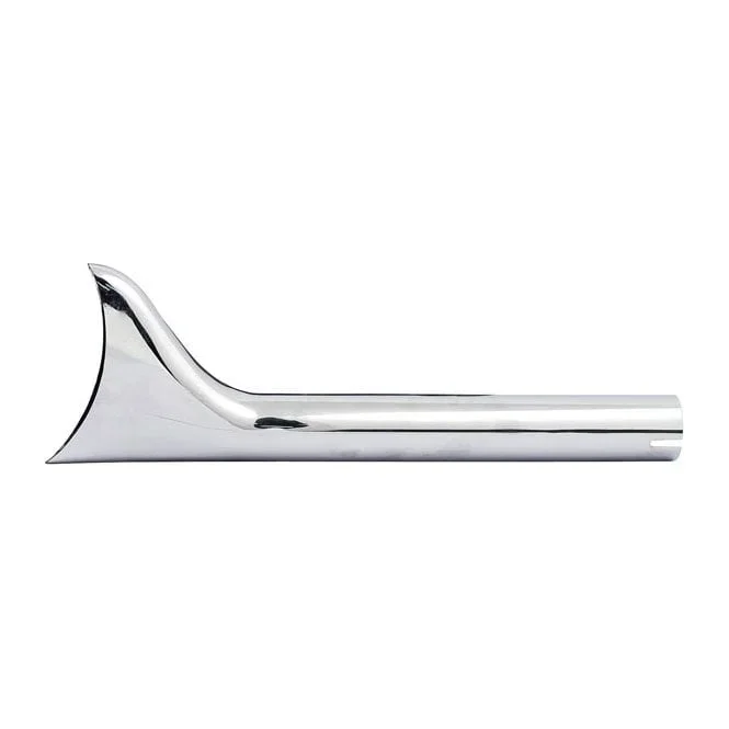Slip-On Fishtail Exhaust Extension 18″ Long Chrome
