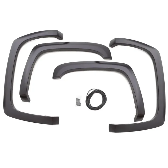 Smooth Finish 4-Piece Fender Flare Set 2019 Chevy Silverado 1500 LD, 15-19 1500-3500 HD