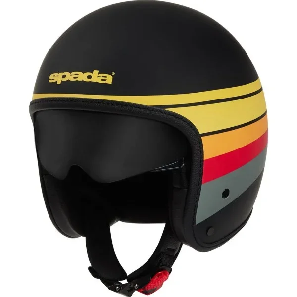 Spada Ace Ranger Open Face Helmet Matt Black/YeL L – Open Face Helmets