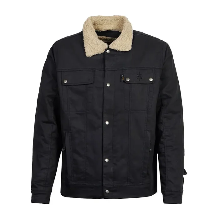 Spada Temper Trucker Jacket – Black/Tan