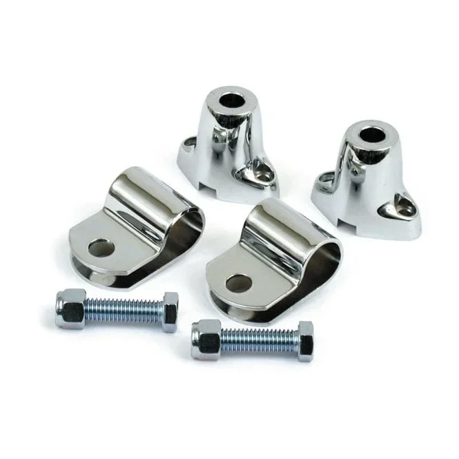Spotlamp & Turn Signal Mount Kit. Chrome