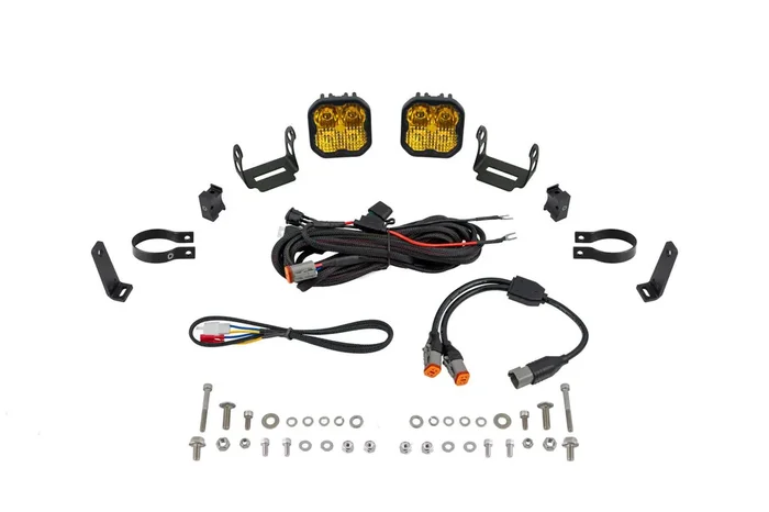 SS3 LED Bumper 2 Inch Roll Bar Kit Max Yellow Combo (pair)