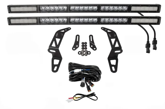 SS30 Bumper Bracket Kit 18-23 Jeep JL Wrangler/Gladiator, White Combo Dual