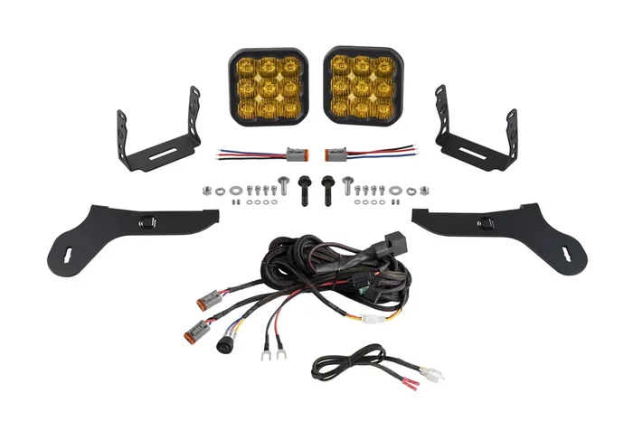 SS5 Bumper LED Pod Light Kit Sport Yellow Driving17-20 Ford Raptor