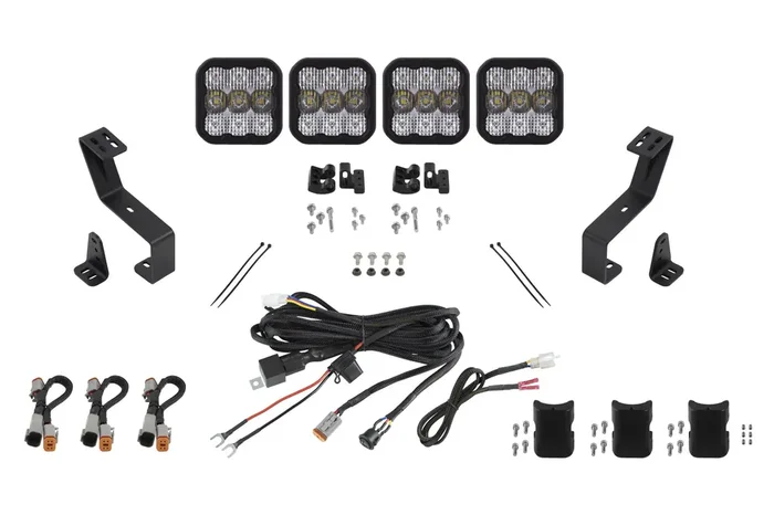SS5 Grille CrossLink Lightbar Kit Sport White Combo2019+ Ram