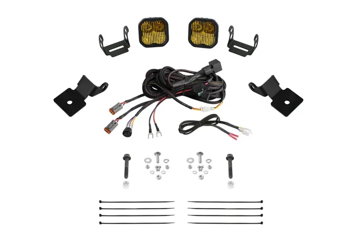 Stage Series SS3 A-Pillar Pod Kit Sport Yellow Combo14-18 Polaris RZR XP