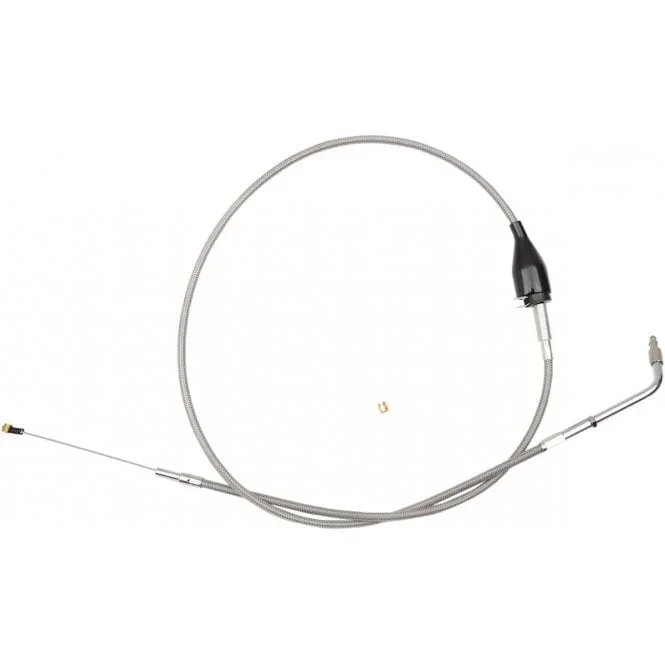 Stainless Braided Handlebar Idle Cable Dyna, Softail, Touring