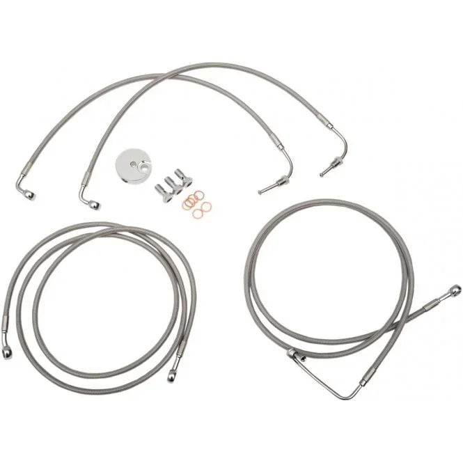 Stainless Steel Brake Line Kit Dyna, Softail, Touring