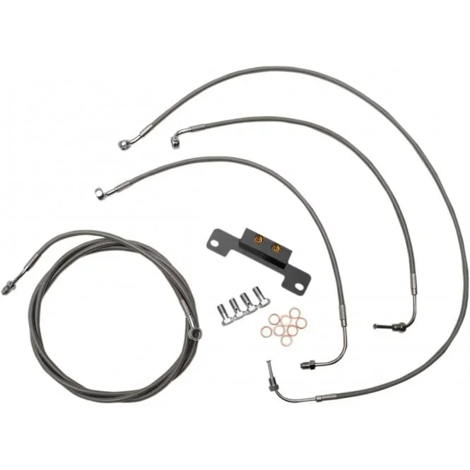 Standard Stainless Braided Handlebar Cable/Brake Line Kit Touring