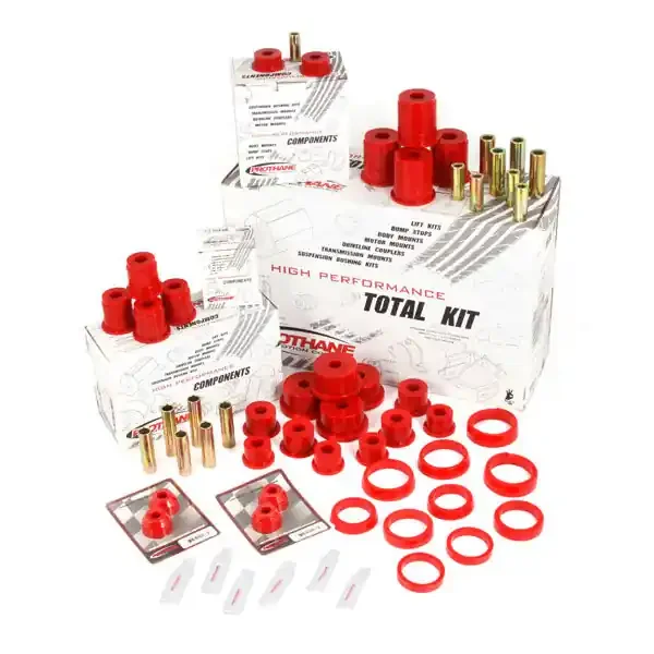 Suspension Bushing Kit, Polyurethane, Red 84-01 Jeep Cherokee XJ