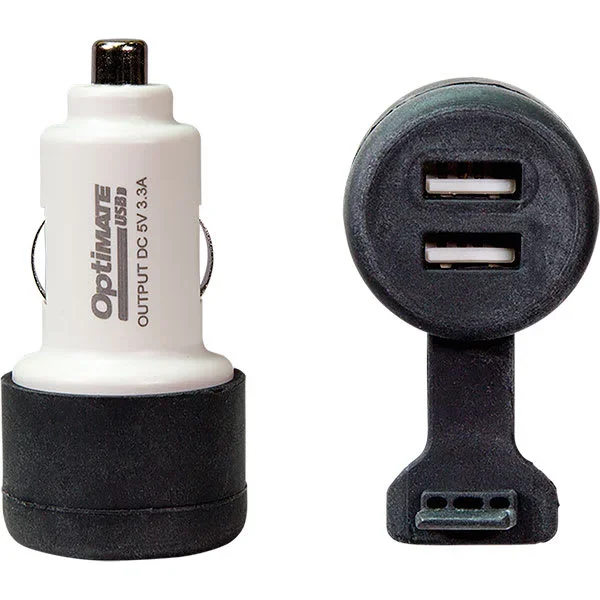 Tecmate Optimate USB-A Dual Charger 3300mA – Cig/Auto connection