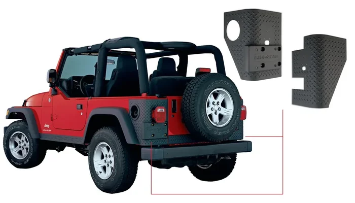 Trail Armor Rear Corners 97-06 Jeep Wrangler 2-Door