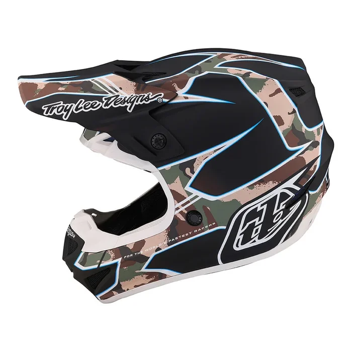 TROY LEE DESIGNS YOUTH SE4 POLYACRYLITE HELMET W/MIPS MATRIX CAMO BLACK