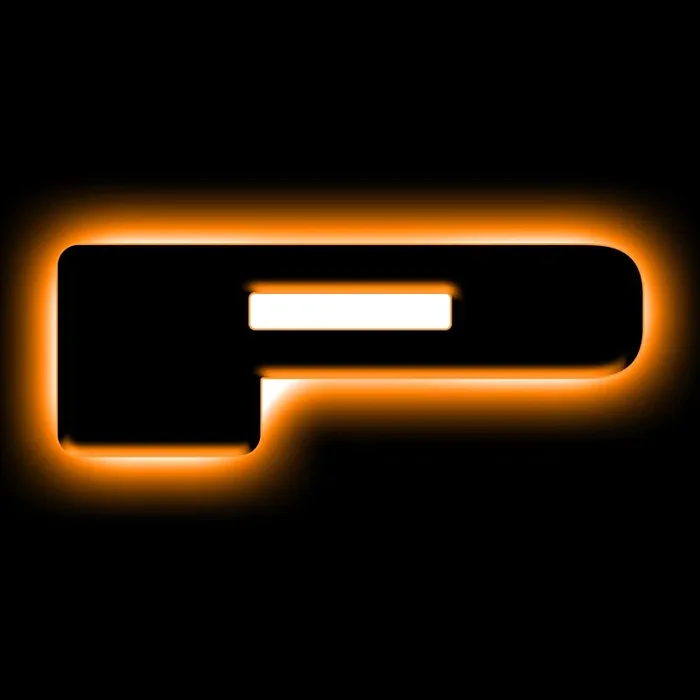 Universal Illuminated LED Letter Badges Matte Black Surface Finish P