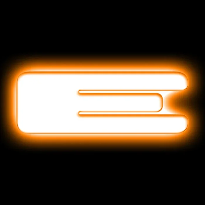 Universal Illuminated LED Letter Badges Matte White Surface Finish E