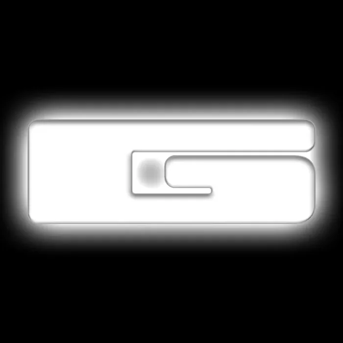 Universal Illuminated LED Letter Badges Matte White Surface Finish G
