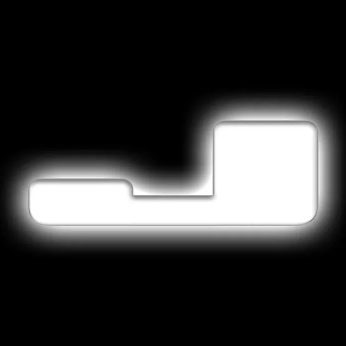 Universal Illuminated LED Letter Badges Matte White Surface Finish J