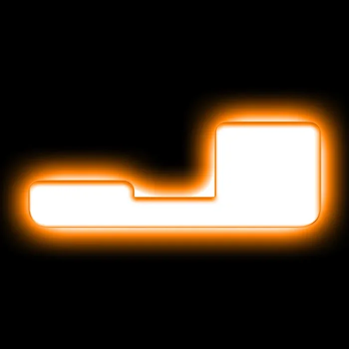 Universal Illuminated LED Letter Badges Matte White Surface Finish J