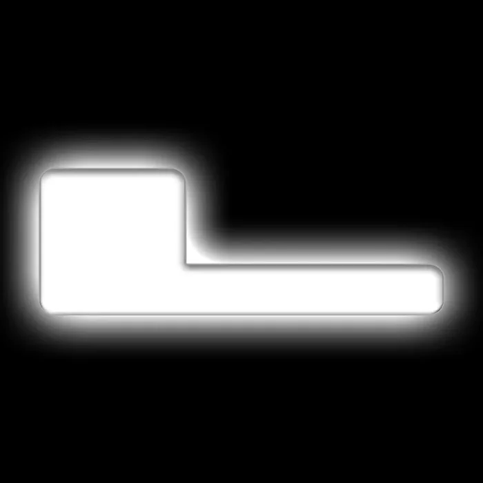 Universal Illuminated LED Letter Badges Matte White Surface Finish L