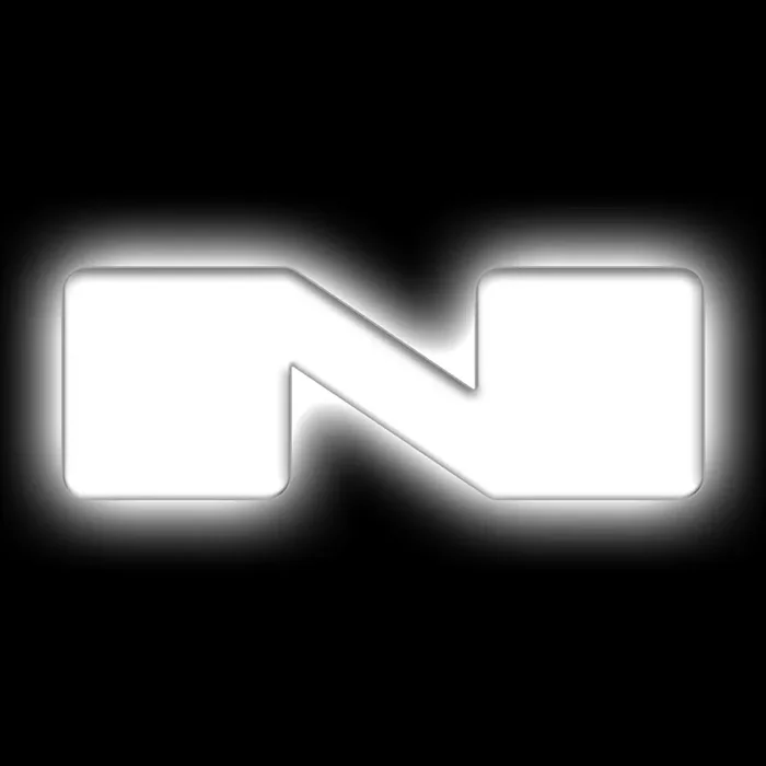 Universal Illuminated LED Letter Badges Matte White Surface Finish N