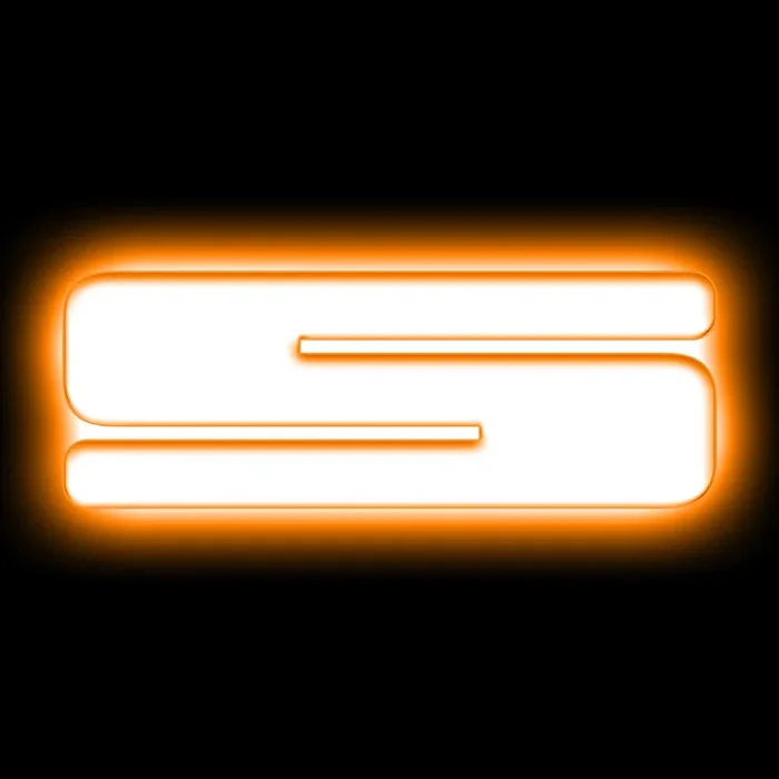 Universal Illuminated LED Letter Badges Matte White Surface Finish S