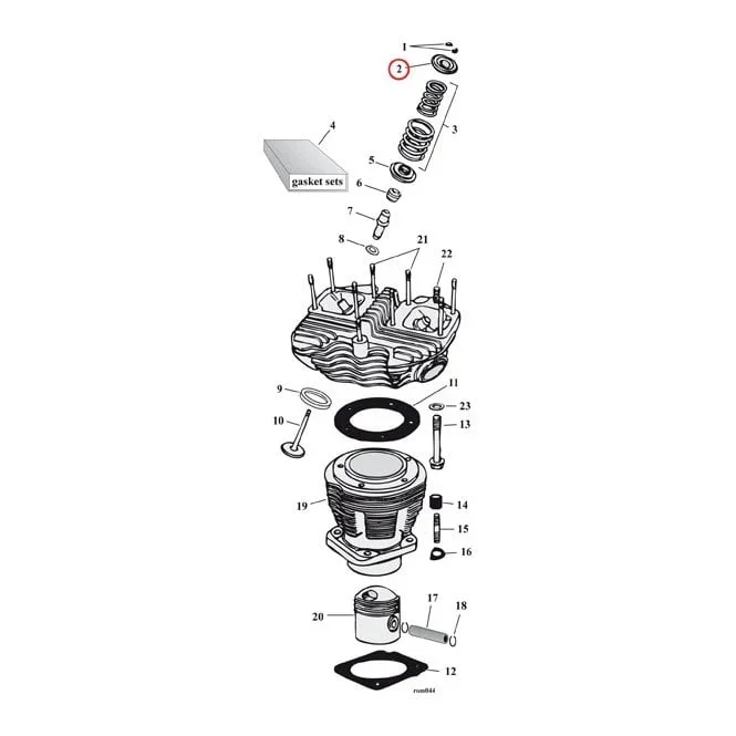 Valve Spring Top Collar Set. Steel