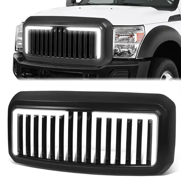 Vertical Fence LED Bar Front Grille 11-16 Ford F-250 – F-550 Super Duty