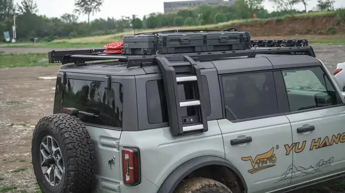 VGLDR-2441BK Aluminum Craftsmen Roof Rack 21-24 Ford Bronco 2-Door/4-Door Hard Top