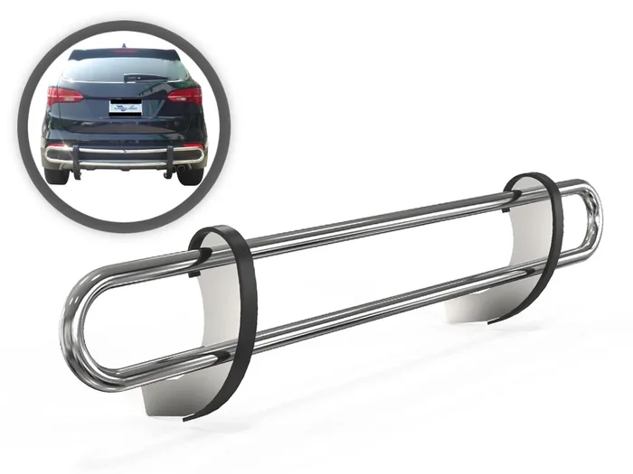VGRBG-0798SS Steel Rear Bumper Guard 13-18 Hyundai Santa Fe/Sport, 14-15 Kia Sorento