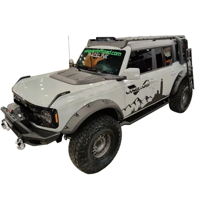 VGRR-2440-2441BK Steel Craftsmen Roof Rack 21-24 Ford Bronco Hard Top