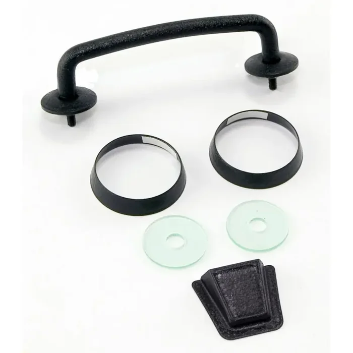 Windshield Tie Down Kit, Textured Black 07-12 Jeep Wrangler JK